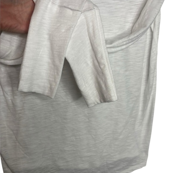 Free People Slouchy White Kimmi Long-Sleeve Cowlneck Top Size XS - Picture 5 of 10